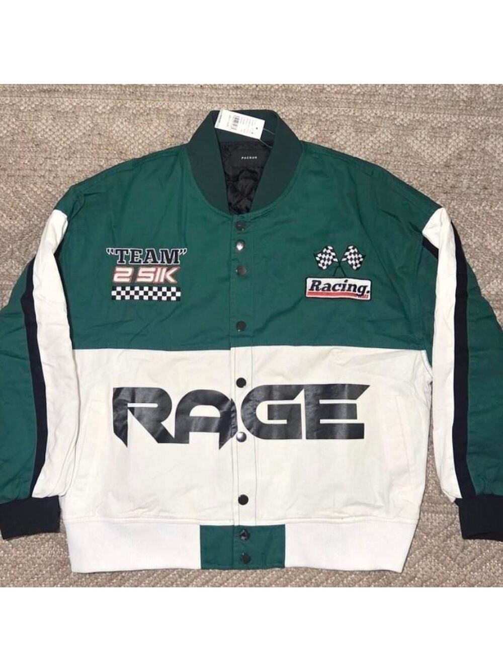 Pacsun Rage Racing Bomber Jacket MEDIUM NWT